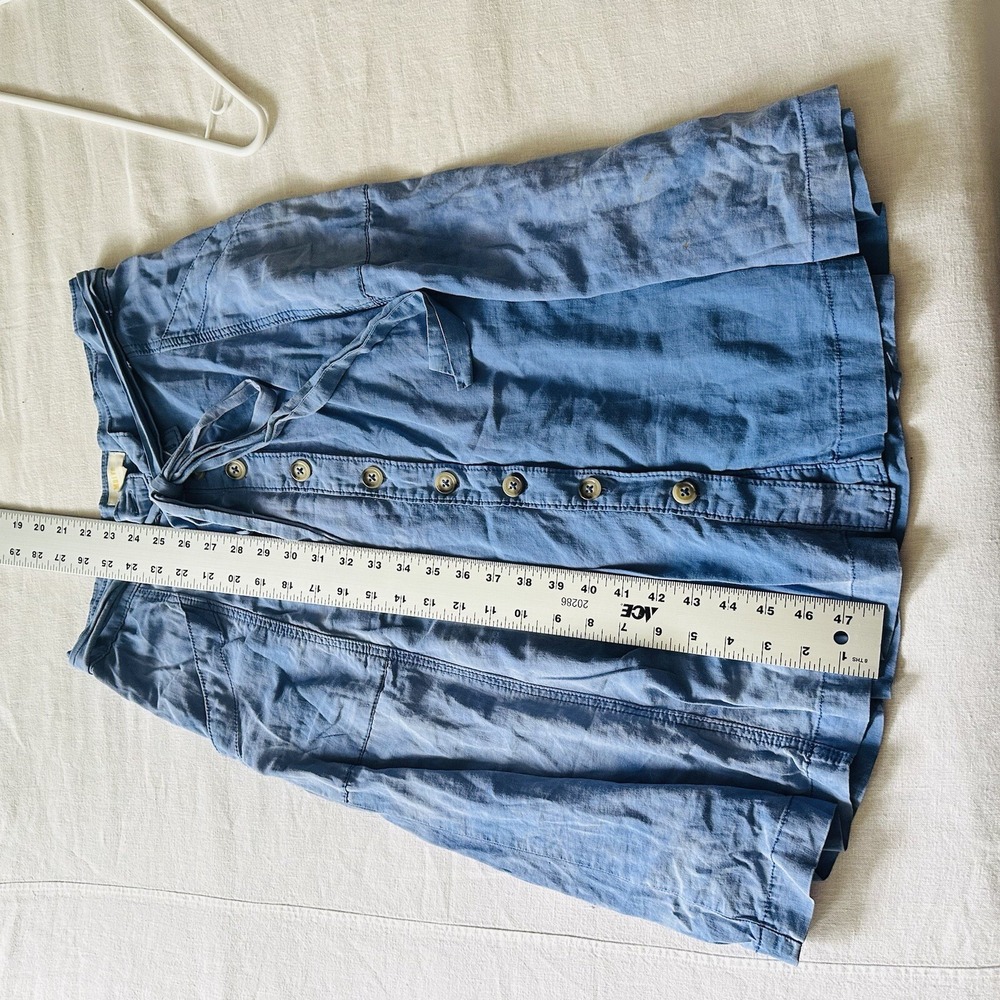 Anthropologie‎ Maeve Effortless Skirt Big Pockets Corduroy Women's 2 Blue - Picture 12 of 12